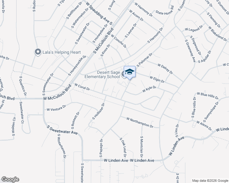 map of restaurants, bars, coffee shops, grocery stores, and more near 982 South Coral Place in Pueblo West