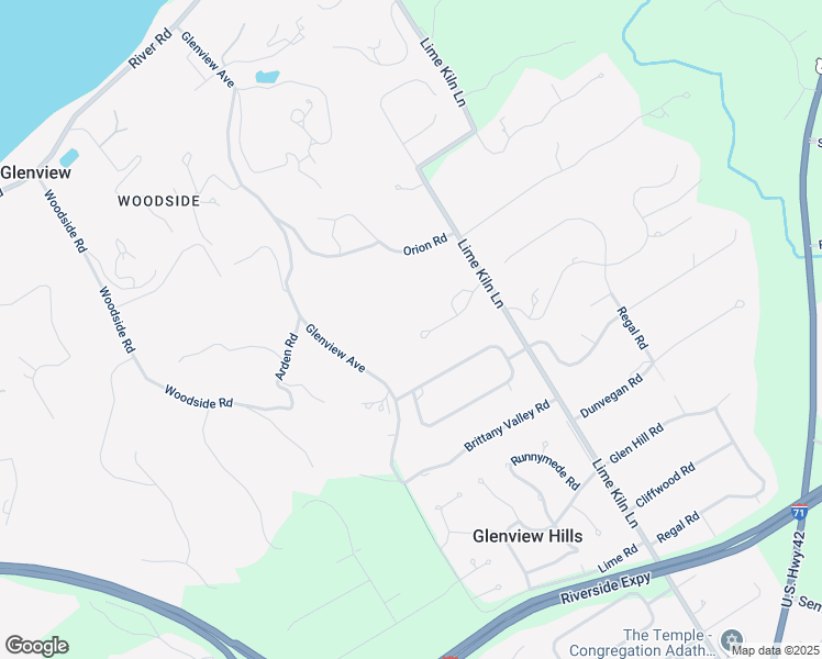 map of restaurants, bars, coffee shops, grocery stores, and more near 5804 Glen Park Road in Louisville