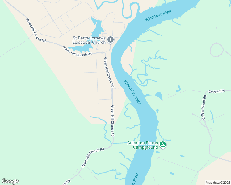 map of restaurants, bars, coffee shops, grocery stores, and more near 3873 Green Hill Church Road in Quantico