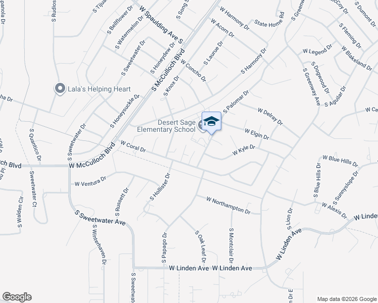 map of restaurants, bars, coffee shops, grocery stores, and more near 982 South Coral Place in Pueblo West