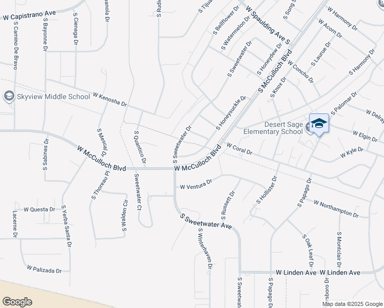 map of restaurants, bars, coffee shops, grocery stores, and more near 1062 South Honeysuckle Drive in Pueblo West