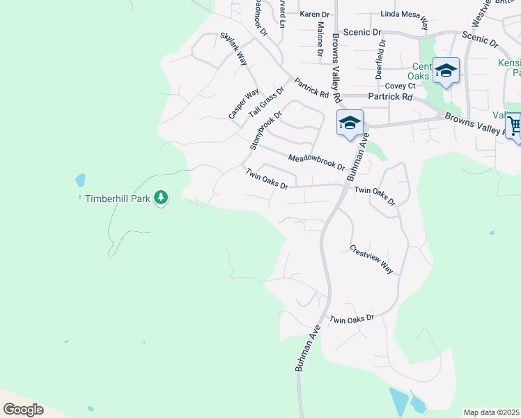 map of restaurants, bars, coffee shops, grocery stores, and more near 1131 Estates Drive in Napa