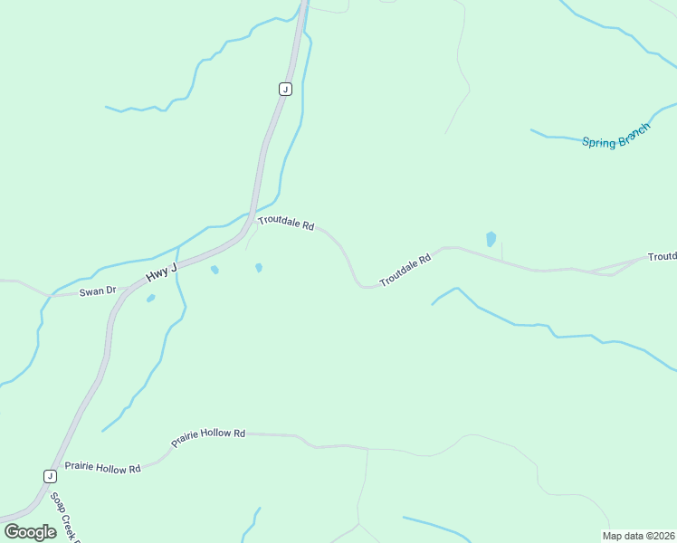 map of restaurants, bars, coffee shops, grocery stores, and more near 11158 Troutdale Road in Gravois Mills