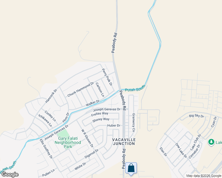 map of restaurants, bars, coffee shops, grocery stores, and more near 5264 Perry Polk Drive in Fairfield