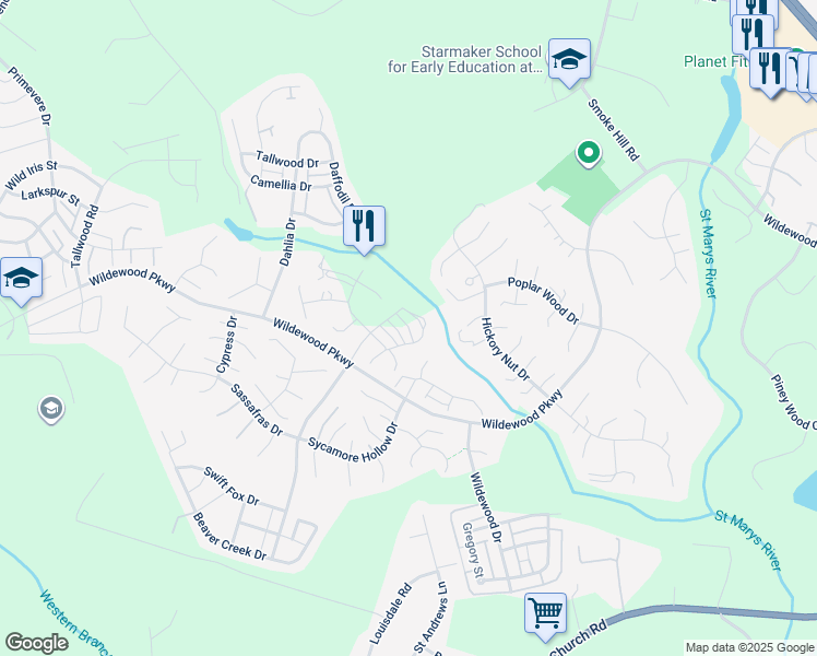 map of restaurants, bars, coffee shops, grocery stores, and more near 23186 Yardarm Way in California