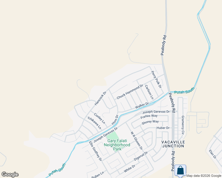map of restaurants, bars, coffee shops, grocery stores, and more near 2401 Hancock Drive in Fairfield