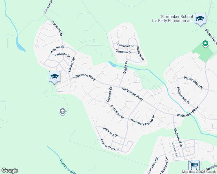 map of restaurants, bars, coffee shops, grocery stores, and more near 43915 Honeysuckle Way in California