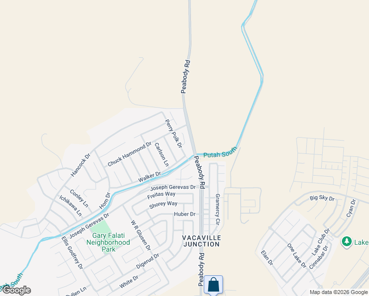 map of restaurants, bars, coffee shops, grocery stores, and more near 5264 Perry Polk Drive in Fairfield