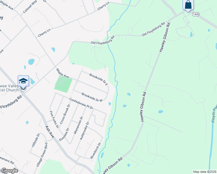 map of restaurants, bars, coffee shops, grocery stores, and more near 8517 Brookside Drive East in Pewee Valley