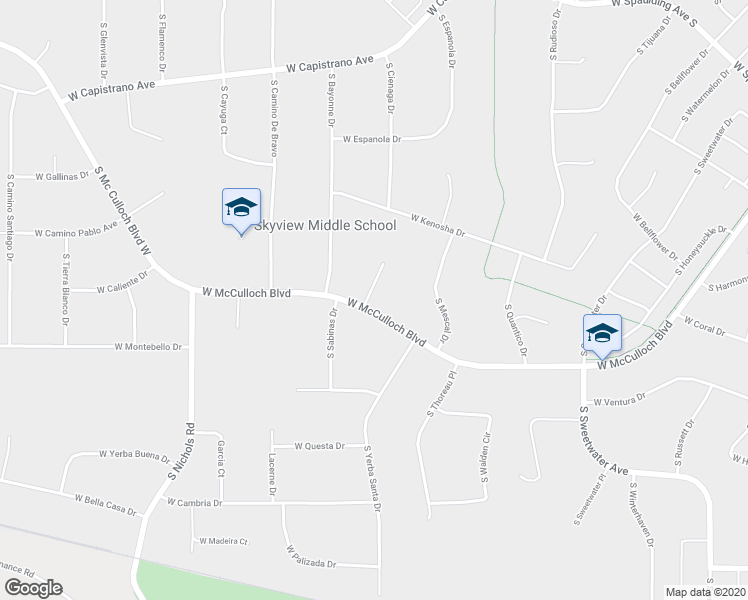 map of restaurants, bars, coffee shops, grocery stores, and more near 1098 South Mcculloch Way in Pueblo West
