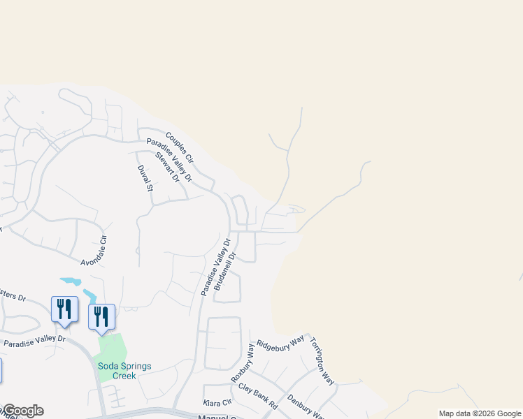 map of restaurants, bars, coffee shops, grocery stores, and more near 4460 Cancun Drive in Fairfield