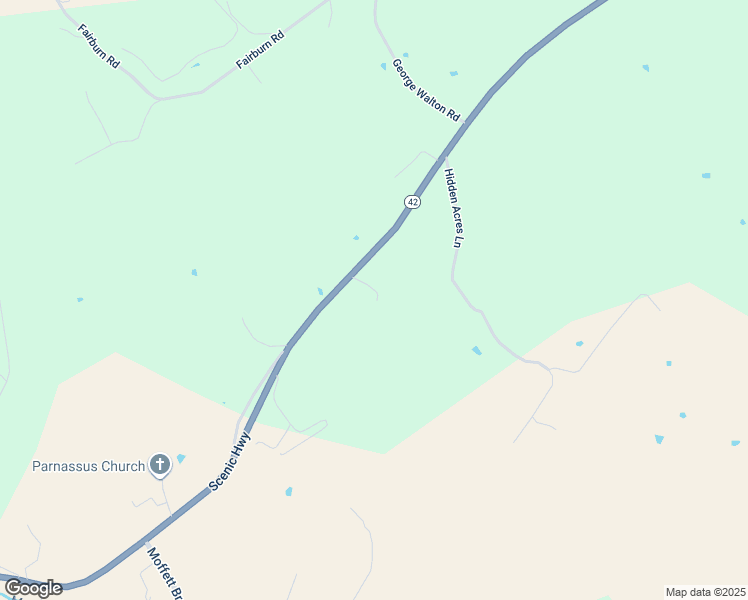 map of restaurants, bars, coffee shops, grocery stores, and more near 2601 Scenic Highway in Mount Solon