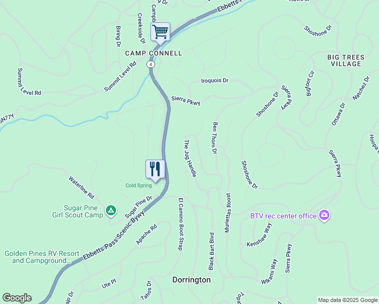 map of restaurants, bars, coffee shops, grocery stores, and more near 3672 The Jug Handle in Arnold