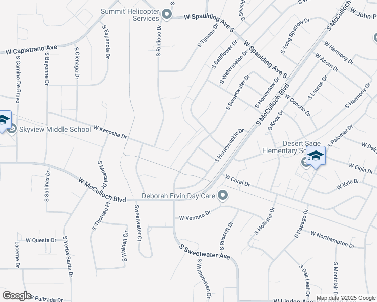 map of restaurants, bars, coffee shops, grocery stores, and more near 967 S Sweetwater Dr in Pueblo
