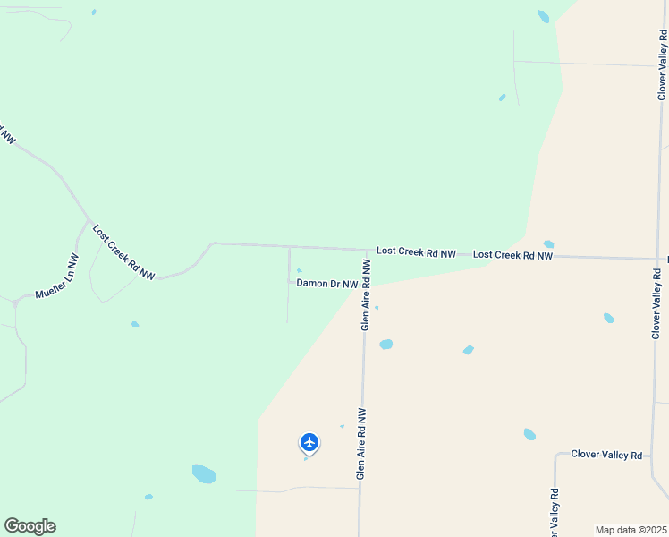 map of restaurants, bars, coffee shops, grocery stores, and more near 3330 Damon Drive Northwest in Ramsey