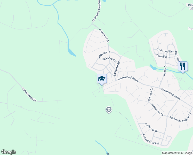 map of restaurants, bars, coffee shops, grocery stores, and more near 23352 Starry Way in California