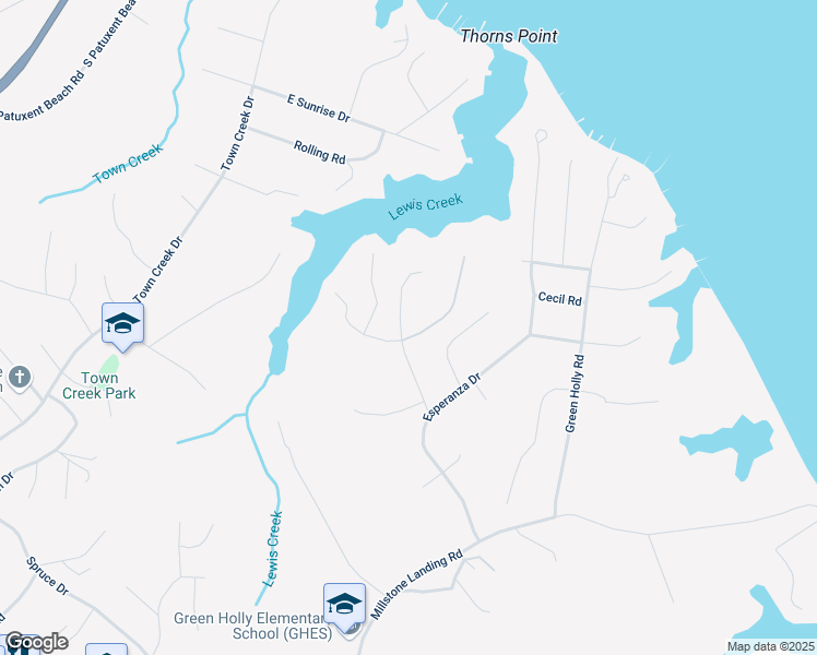 map of restaurants, bars, coffee shops, grocery stores, and more near 23180 Lake Drive in Lexington Park