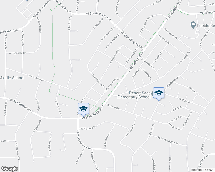 map of restaurants, bars, coffee shops, grocery stores, and more near 939 South Honeysuckle Drive in Pueblo West