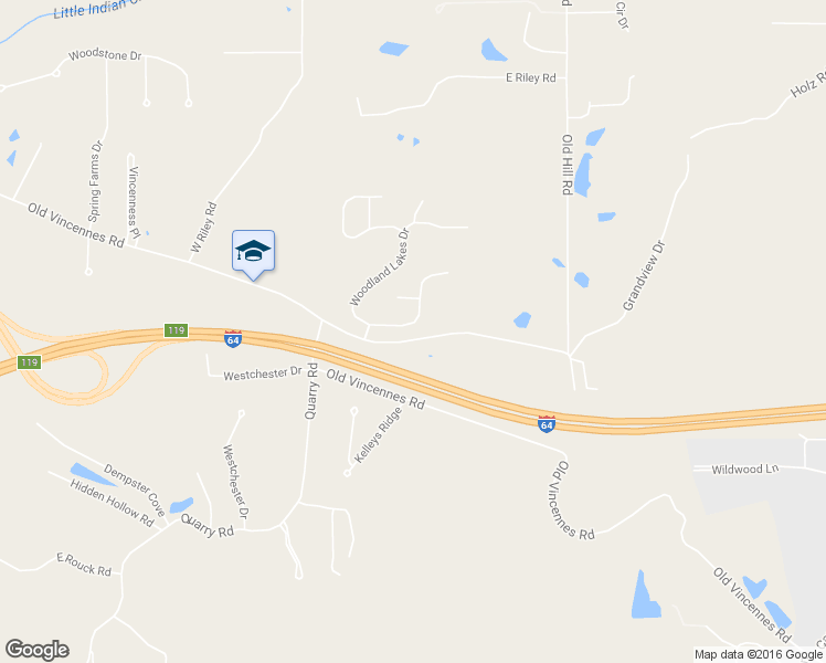 map of restaurants, bars, coffee shops, grocery stores, and more near 3608 Sunset Ridge Court in Floyds Knobs