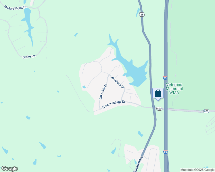 map of restaurants, bars, coffee shops, grocery stores, and more near 214 Lakeshore Drive in Georgetown