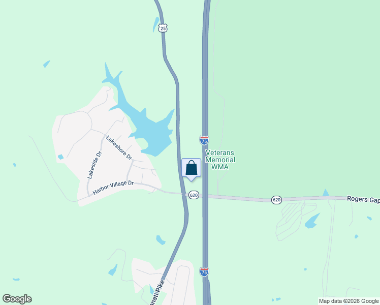 map of restaurants, bars, coffee shops, grocery stores, and more near 2759 Cincinnati Road in Georgetown