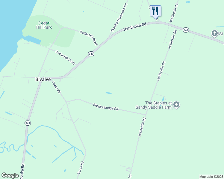 map of restaurants, bars, coffee shops, grocery stores, and more near in Bivalve