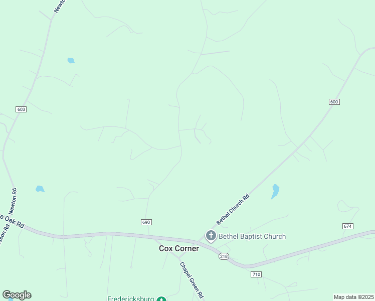 map of restaurants, bars, coffee shops, grocery stores, and more near 96 Sandy Ridge Road in Fredericksburg