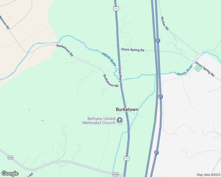 map of restaurants, bars, coffee shops, grocery stores, and more near 34 Burketown Road in Weyers Cave