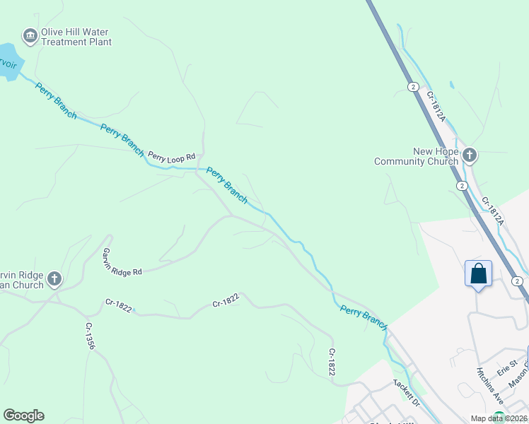 map of restaurants, bars, coffee shops, grocery stores, and more near 100 Hall Lane in Olive Hill