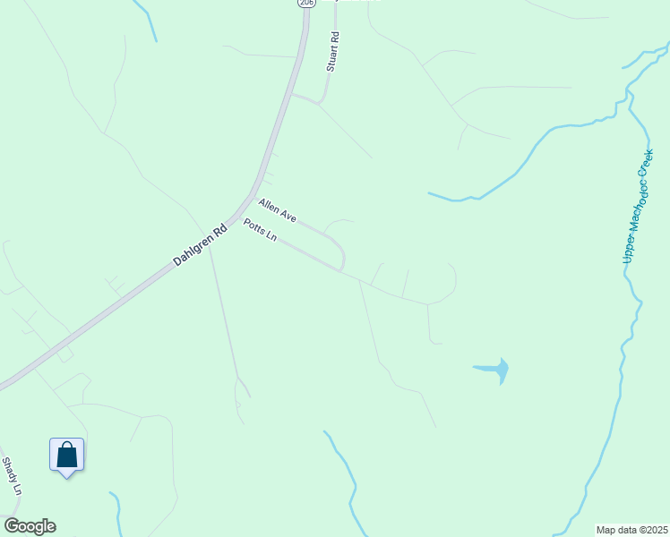 map of restaurants, bars, coffee shops, grocery stores, and more near 12179 Potts Lane in King George