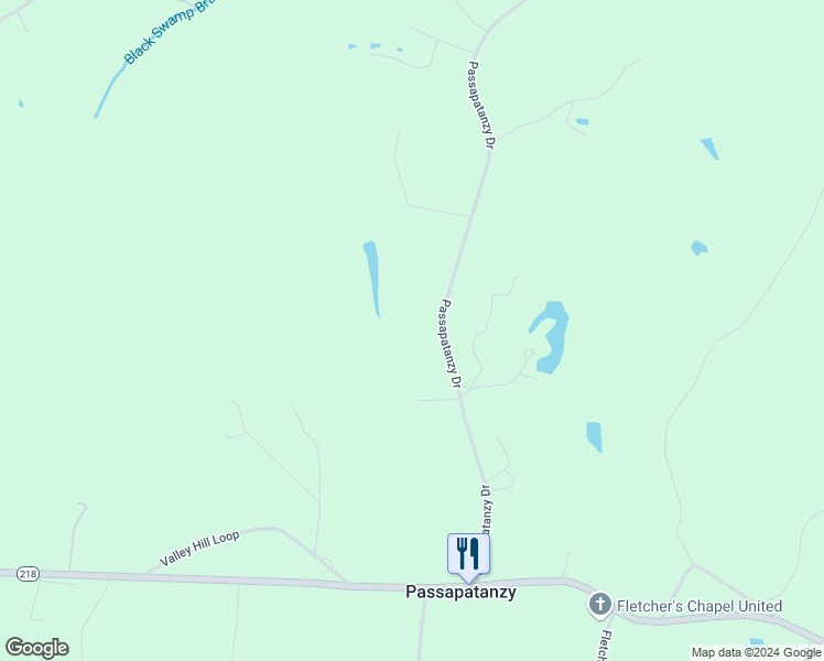 map of restaurants, bars, coffee shops, grocery stores, and more near 7568 Passapatanzy Drive in King George