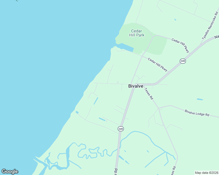 map of restaurants, bars, coffee shops, grocery stores, and more near 20885 Bivalve Wharf Road in Bivalve