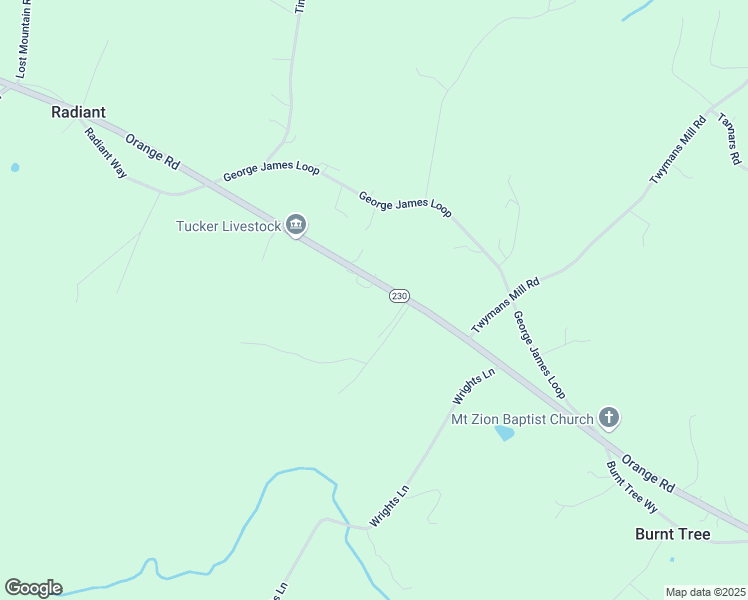 map of restaurants, bars, coffee shops, grocery stores, and more near 5844 Orange Road in Radiant