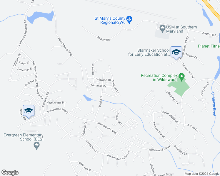 map of restaurants, bars, coffee shops, grocery stores, and more near 23343 Jonquil Lane in California