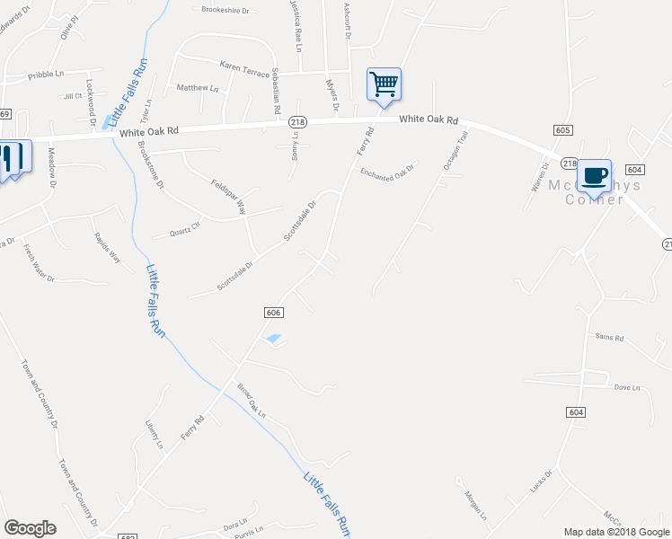 map of restaurants, bars, coffee shops, grocery stores, and more near 71 Ferry Road in Fredericksburg