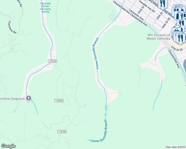 map of restaurants, bars, coffee shops, grocery stores, and more near 767 Lower Donnally Road in Charleston
