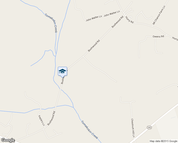 map of restaurants, bars, coffee shops, grocery stores, and more near 23228 Bushwood Road in Bushwood