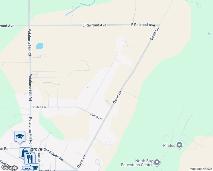map of restaurants, bars, coffee shops, grocery stores, and more near 8454 Brand Lane in Penngrove