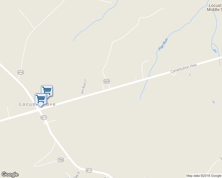 map of restaurants, bars, coffee shops, grocery stores, and more near Constitution Highway in Locust Grove