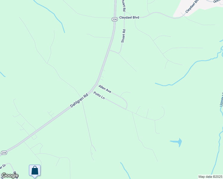 map of restaurants, bars, coffee shops, grocery stores, and more near 12105 Allen Avenue in King George