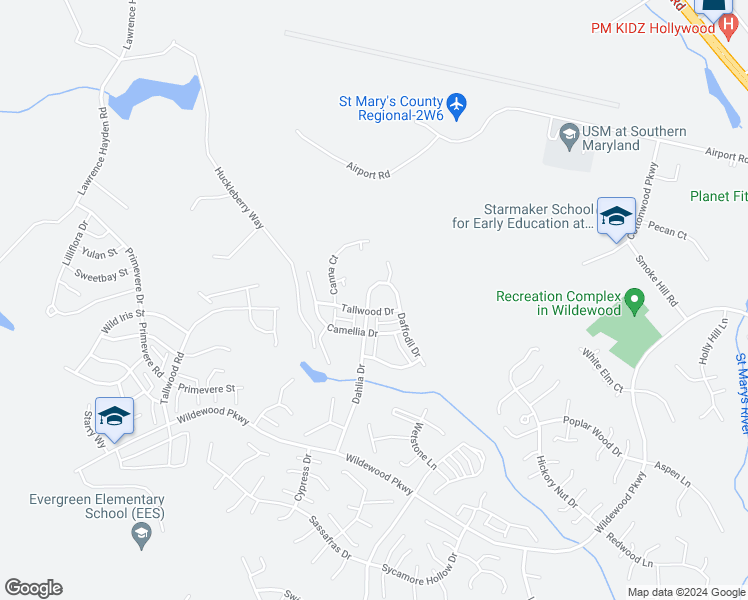 map of restaurants, bars, coffee shops, grocery stores, and more near 23322 Dahlia Circle in California
