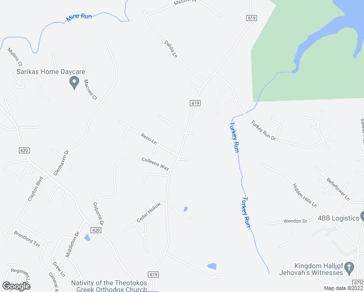 map of restaurants, bars, coffee shops, grocery stores, and more near Mill Road in Spotsylvania County