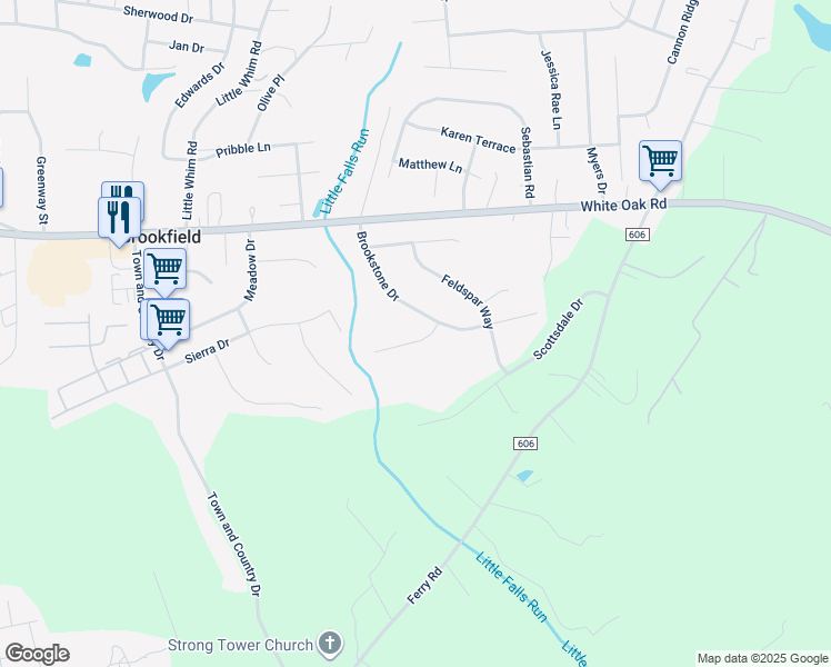 map of restaurants, bars, coffee shops, grocery stores, and more near 6 Quartz Circle in Fredericksburg