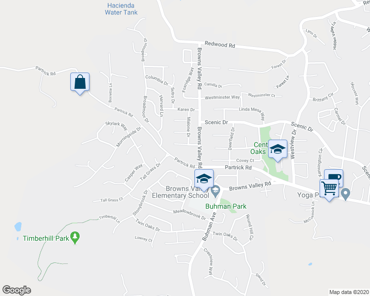 map of restaurants, bars, coffee shops, grocery stores, and more near 106 Kerns Court in Napa