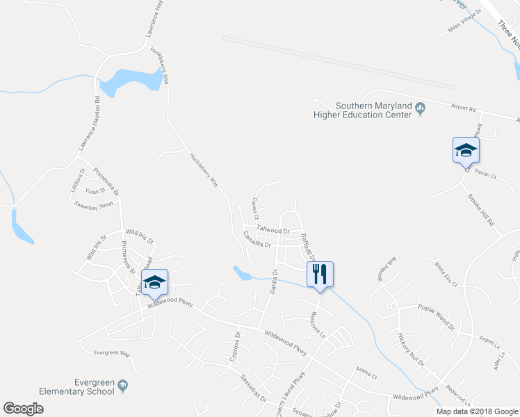 map of restaurants, bars, coffee shops, grocery stores, and more near 23420 Canna Court in California