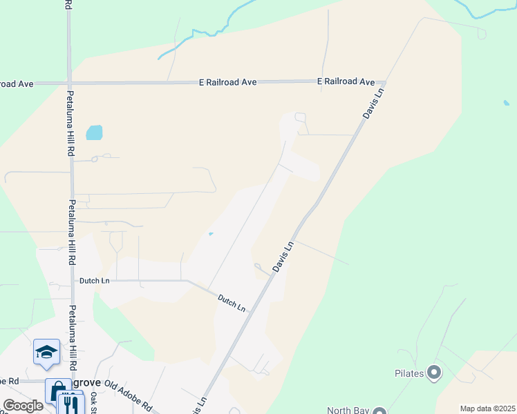 map of restaurants, bars, coffee shops, grocery stores, and more near 8400 Brand Lane in Penngrove