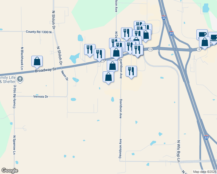 map of restaurants, bars, coffee shops, grocery stores, and more near 141 Davidson Avenue in Mount Vernon