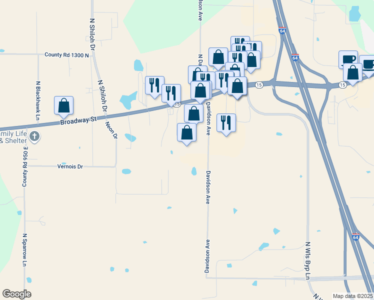 map of restaurants, bars, coffee shops, grocery stores, and more near 141 Davidson Avenue in Mount Vernon