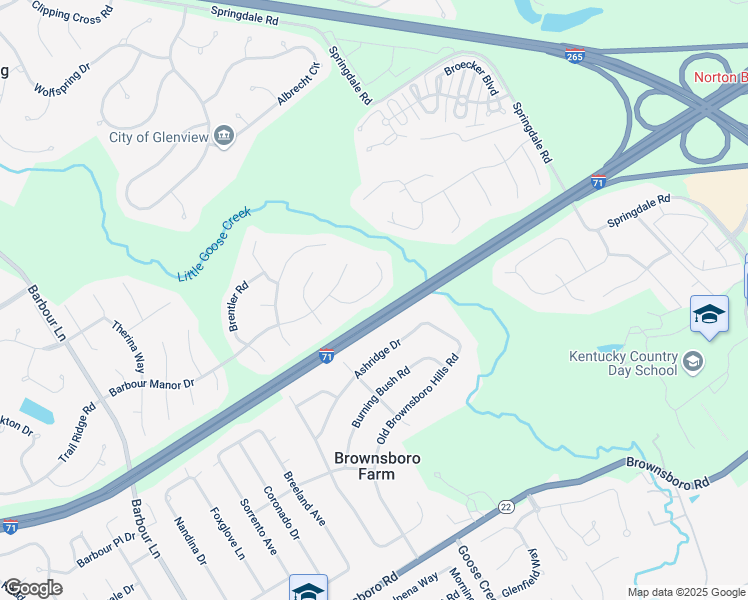 map of restaurants, bars, coffee shops, grocery stores, and more near 4217 Telovi Court in Louisville