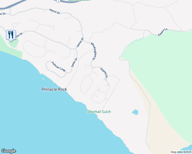 map of restaurants, bars, coffee shops, grocery stores, and more near 20378 Meadow Lark Court in Bodega Bay